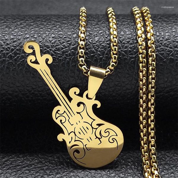 Colliers pendants Collier de guitare instrument de musique créatif pour femmes / hommes