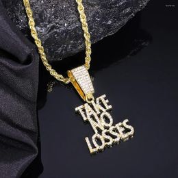 Collares colgantes Creativo TAKENOLOSS Letras Collar punk con cadena de cuerda clásica Gargantilla Glamorous Bling Jewelry Unisex Desgaste diario Hombres A