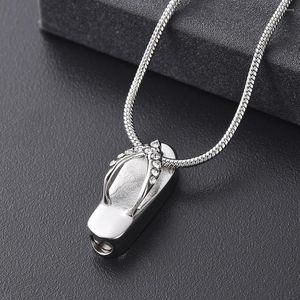 Pendentif Colliers Bijoux de crémation pour cendres Flip Flop Urn Collier Femmes Hommes