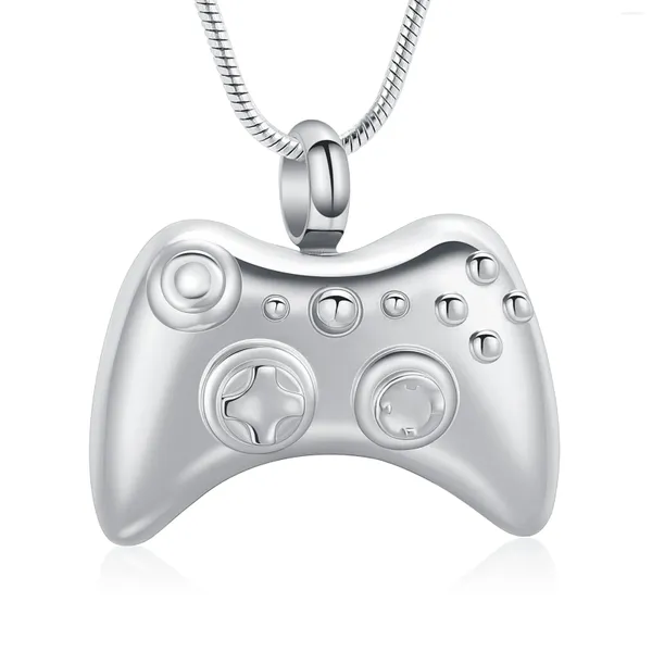 Collares colgantes Joyas de cremación para cenizas Controlador de juego Urna Collar Soporte Gamepad Men Boy Boy