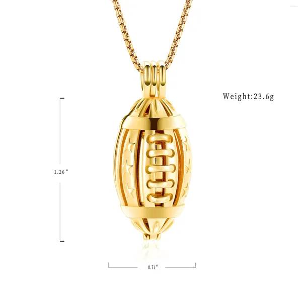 Colliers pendentifs Crémation des bijoux Urn Collier pour Ashes America Football / Basketball Keepsake