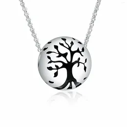 Pendentif Colliers Crémation Médaillon Bijoux Arbre De Vie Imprimer Urne Pour Cendres Memorial Urnes En Acier Inoxydable Collier Souvenir