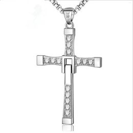 Hanger Kettingen Cross Jesus Christ Fast And Furious Dominic Toretto Roestvrij Staal Titanium Ketting Voor BF Colgante De Cruz