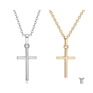 Hangende kettingen kruis ketting geloof hanger kettingen eenvoudige kleine god heren gebed Gebed religieuze sieraden geschenk drop levering hangers dhtho