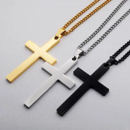 Hanger kettingen Cross ketting vrouwen sieraden geschenk christelijke ketting titanium roestvrij staal voor man mannelijk of vrouwelijk 2021 metaalmode