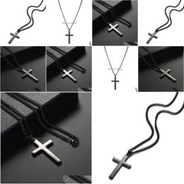 Hanger kettingen Cross ketting vrouwen sieraden geschenk christelijke ketting titanium roestvrij staal voor man mannelijk of vrouwelijk 2021 metaal fashi dh4jb