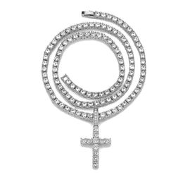 Colliers pendentifs Collier pendentif Hip Hop Collier 4 mm Moisanite Diamond Tennis Chaîne 925 Silver For Women Men Bijoux