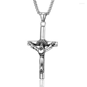Hanger kettingen Crucifix roestvrijstalen godin Vintage Titanium Cross Men and Women Money Chain