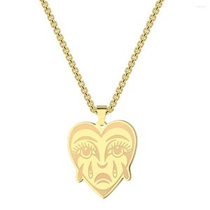 Pendentif Colliers Pleurer Coeur Collier Charme Bijoux Cadeaux Drôles Pour Dames Et Amis