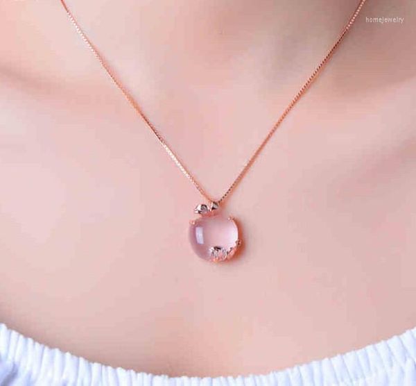 Pendentif Colliers Cristal Apple Collier Femme Han Edition Chandail Rose Chaîne Hang Act Le Rôle Ofing Est Dégusté Clavicule