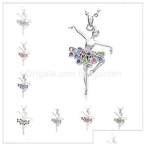 Colliers pendants Crystal Christmas Dancing Ballerina Dancer Ballet Dance Collier GROS COLLIER FEMME BIELLES FEMMES DRIL DHNBC