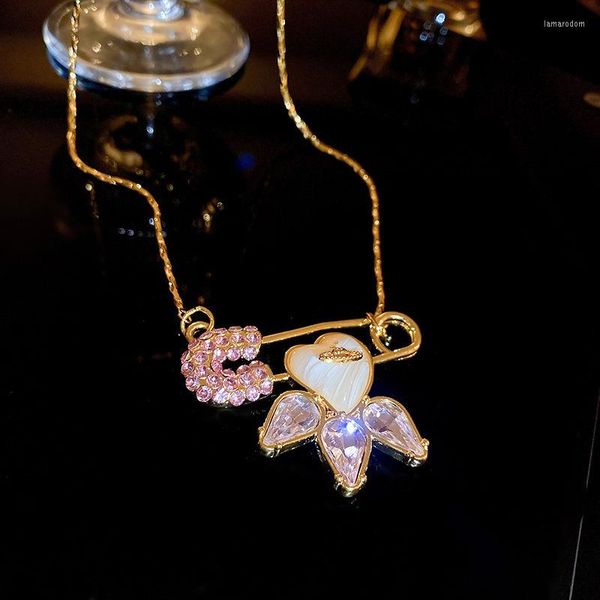 Pendentif Colliers Cristal Love Pin Collier Clavicule Chaîne Advanced Sense Niche