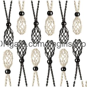 Pendentif Colliers Cristal Collier Porte-Cordons Réglable Cage Vide Pierre F Ameef Drop Livraison Bijoux Pendentifs Dh0Dr Dhxz4 Dhtbw