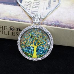 Pendentif Colliers Zircone Cubique Arbre de Vie Orgone Chakra Guérison Orgonite pour Femmes Amulette Pull Collier Nouveauté Cadeau