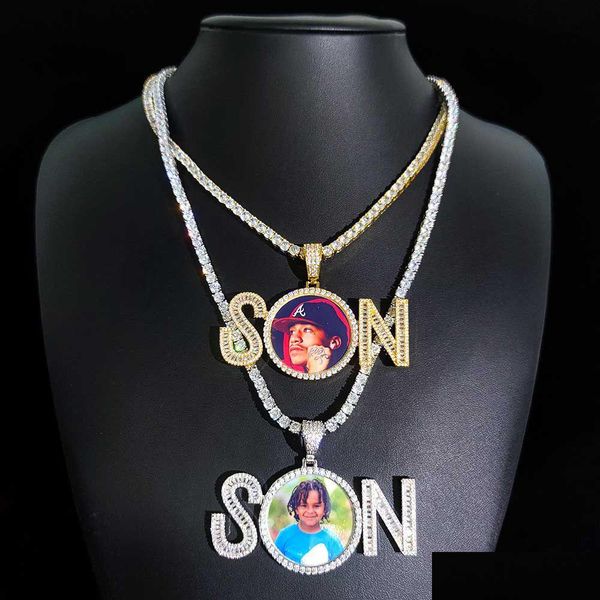 Pendentif Colliers Personnalisé Hip Hop Son Po Personnalisé Cadeau Commémoratif Drop Delivery Bijoux Pendentifs Dhu7Z