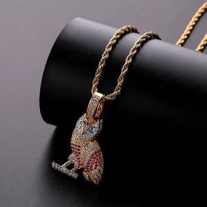 Hanger Kettingen Custom Iced Out 3D UIL Hanger Ketting Heren Ketting Sieraden Micro Pave Zirconia Hip Hop Sieraden 231207