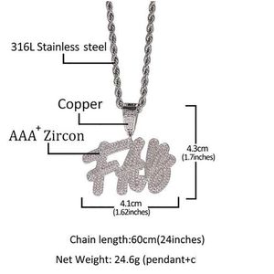 Colliers pendants Nom personnalisé A- z Stones à double couche