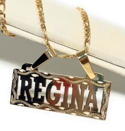 Collares colgantes Collar de nombre personalizado para mujeres Joyería de acero inoxidable chapada en oro de 18 quilates Regalos personalizados Her 230506