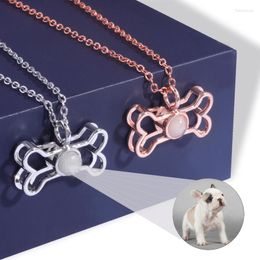 Collares colgantes collar de proyección de mascotas personalizadas de perro 100 idiomas te amo objeto de gargantilla regalo