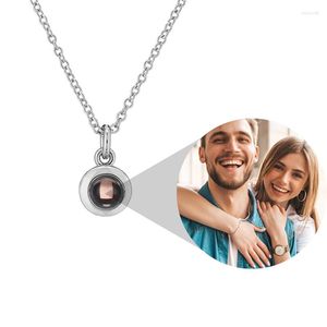 Collares pendientes, pulsera de proyección de imagen personalizada, collar Po personalizado, llavero, regalo de joyería de cumpleaños conmemorativo para mujeres y hombres