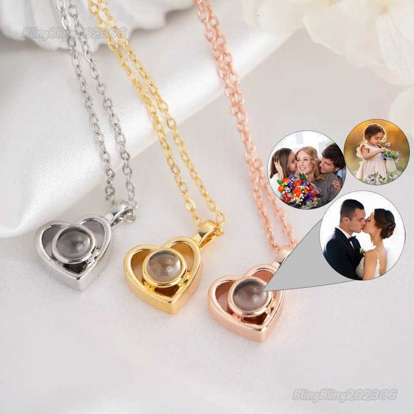 Pendentif Colliers Projection Personnalisée Po Collier Chaîne Pour Animaux De Compagnie Personnalisée Pour Maman Mémorial Fête Des Mères Bijoux Cadeaux