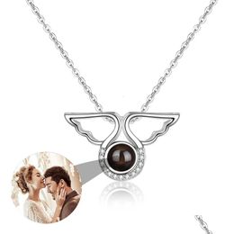 Colliers de pendentif Projection PROJECTURE AILLES ANGLES Collier Siery Couch Couch Pos Femmes Man Bijoux Accessoires 240115 Drop délivre Dhnib