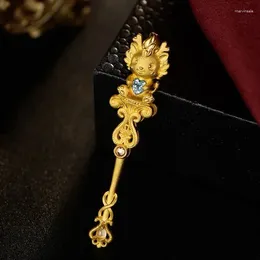 Colliers pendants Collier de dragon de couleur or mignonne zodiaque dragoncute animal primordial ancilcain accessoires polyvalents pour filles