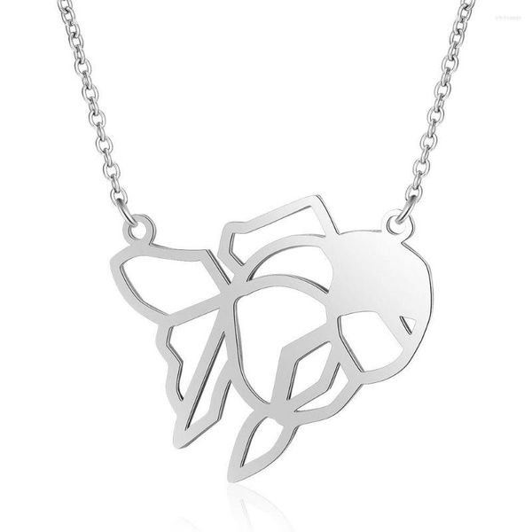 Pendentif Colliers Mignon Poisson Rouge En Acier Inoxydable Collier Bijoux Accessoires Saint Valentin Cadeaux De Fête Pour Les Femmes En Gros Cadeau