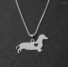 Pendentif Colliers Mignon Coeur Amour Teckel Chien Mémorial Cadeau Chiot Doggy Amoureux Des Animaux Cadeaux Collier