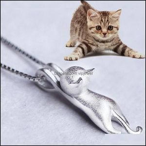 Hanger kettingen schattige kittens scrub gladde ketting vipjewel drop levering 2021 sieraden hangers vipjewel dhgav