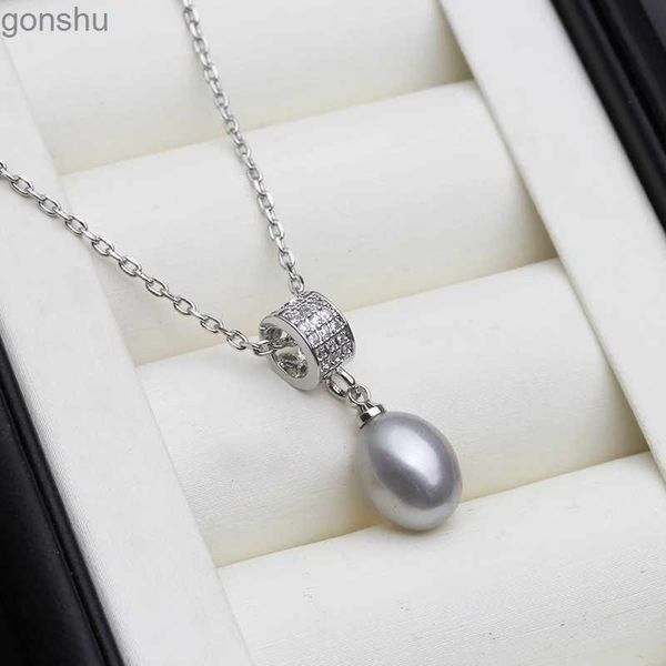 Colliers de pendentif pendentif de perle noire noire naturelle pour femmes bijoux mariage blanc d'eau douce perle de perles pour l'anniversaire du meilleur cadeau