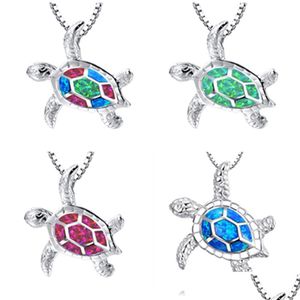 Pendentif Colliers Mignon Opale Sea Turtle Collier Cadeaux D'anniversaire Santé Et Longévité Pandora Charms Hawaiian Drop Delivery Jewelry Pen Dhz1A