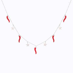 Pendentif Colliers Mignon Piment Rouge En Acier Inoxydable Étoile Collier Ras Du Cou Pour Les Femmes Petit Enthousiasme Cadeau Déclaration Bijoux 2023