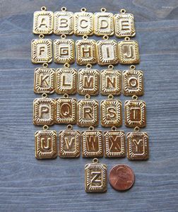 Hanger Kettingen Cxwind 5 Stijl 26 Stuks Alfabet A-Z Charms Pendents Letters DIY Sieraden Bevindingen Beginletter Charm Voor Maken