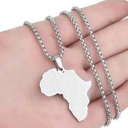 Pendentif Colliers Cxwind Acier inoxydable Afrique Carte Collier Charme Géométrique Pour Femmes Fille Chocker Pays Africain Bijoux