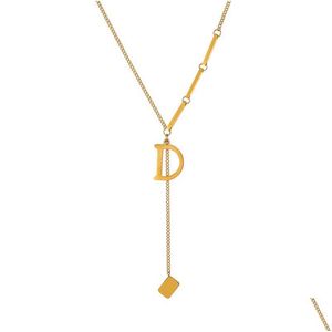 Pendentif Colliers D Lettre Collier Hip Hop Accessoire Fixation Pull Mi-long Livraison Directe Bijoux Colliers Pendentifs Dht65