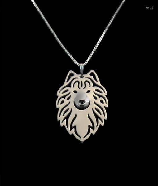 Collares colgantes DANGGAO Moda Est Hecho a mano Samoyedo Mujeres Cadena Gargantilla Collar Perro Charm Joyería Amantes de mascotas Idea de regalo