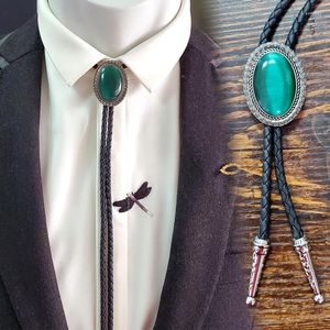 Pendentif Colliers Jade Vert Foncé - Mens Bola BOLO Cravate Collier De Mariage Pour Hommes Femmes Garçons D'honneur Époux Western Cowboy Cravate