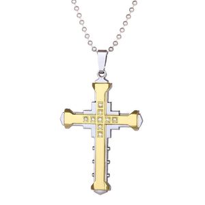 Pendentif Colliers Dark Knight Man Crystal Cross Noir Vintage Alliage Collier Cadeau Fête