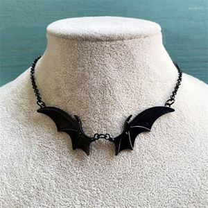 Pendentif Colliers Style Foncé Vampire Chauve-Souris Aile Collier Pour Femmes Goth Sorcellerie Gothique Sorcière Sautoirs Bijoux Cadeaux Alliage 063