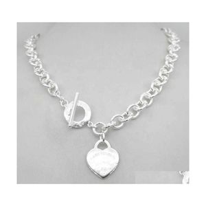 Pendentif Colliers Design Homme Femmes Mode Collier Chaîne S925 Sterling Sier Clé Retour Au Coeur Amour Marque Charme Avec Boîte Drop De2465