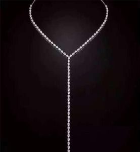 Hangende kettingen Designer mode 925 Sterling Silver Jewelry 3a Cubic Zirconia Party Lange ketting 22110166069025773878