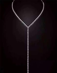 Hangende kettingen Designer mode 925 Sterling Silver Jewelry 3a Cubic Zirconia Party Lange ketting 22110166069025352091