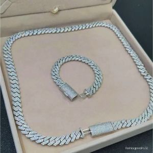 Hanger Kettingen Ontwerper voor Mannen Fijne Sieraden Pass Diamond Tester Iced Out Miami Ketting 925 Sterling goud 14mm Cubaanse Link