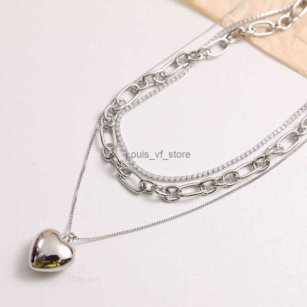 Pendentif Colliers Designer Nouvelle Mode Amour Multi Couches Collier De Diamant Personnalisé Tempérament Collier Chaîne Cadeaux Uxn0 H24227