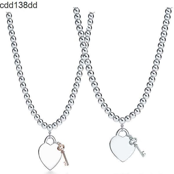 Pendentif Colliers Designer unique pêche coeur tag collier femme en acier inoxydable pendentif bijoux de luxe Saint Valentin cadeaux de Noël en gros