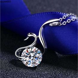 Anhänger Halsketten Designer Swan Halskette Diamant Luxusschmuck Weihnachtsgeschenk
