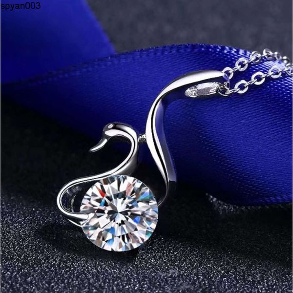 Pendentif Colliers Designer Swan Collier Diamant Bijoux De Luxe Cadeau De Noël