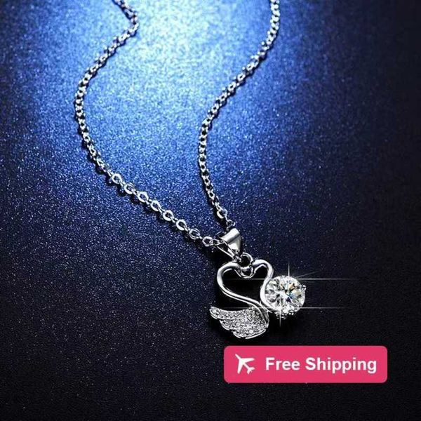 Colliers pendentifs Collier pendentif cygne de créateur Mosan diamant complet diamant personnalisé collier bijoux de luxe pour femmes collier vacances cadeau de noël UOUL