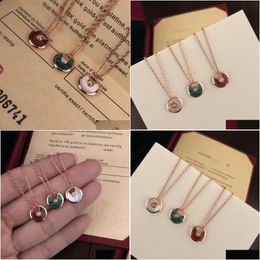 Colliers pendants Designers Collier Fashion Womens Charm Bijoux Small Stone Amet Temperament Temperament Chain de chaîne de clavicule pour petite amie NE Otdok